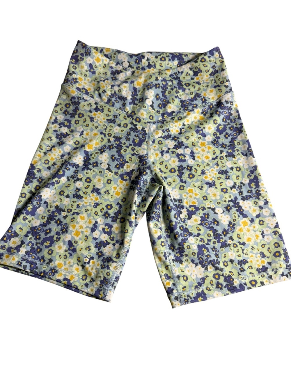 Aeropostale Floral Athletic‎ Shorts in Light Green, Navy & Yellow